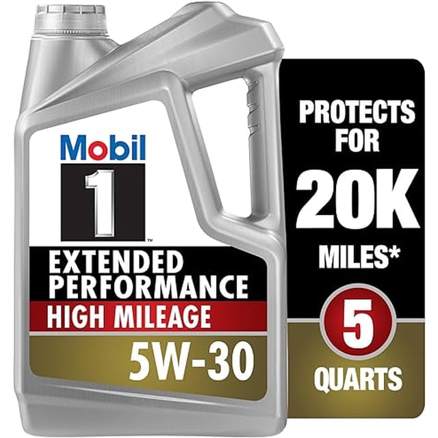 Mobil 1 - Aceite sintético Extended Performance High Mileage para motor, 5W-30, 5 cuartos de galón