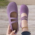 thumbnail image 5 of Willtoo Ballet Flats Shoes for Women Foldable Round Toe Orthopedic Shoes Knit Fabric, Arch Support, Massage Bumps Insoles, Rubber Soles, Elastic Band, Comfortable Dressy Casual, 5 of 5