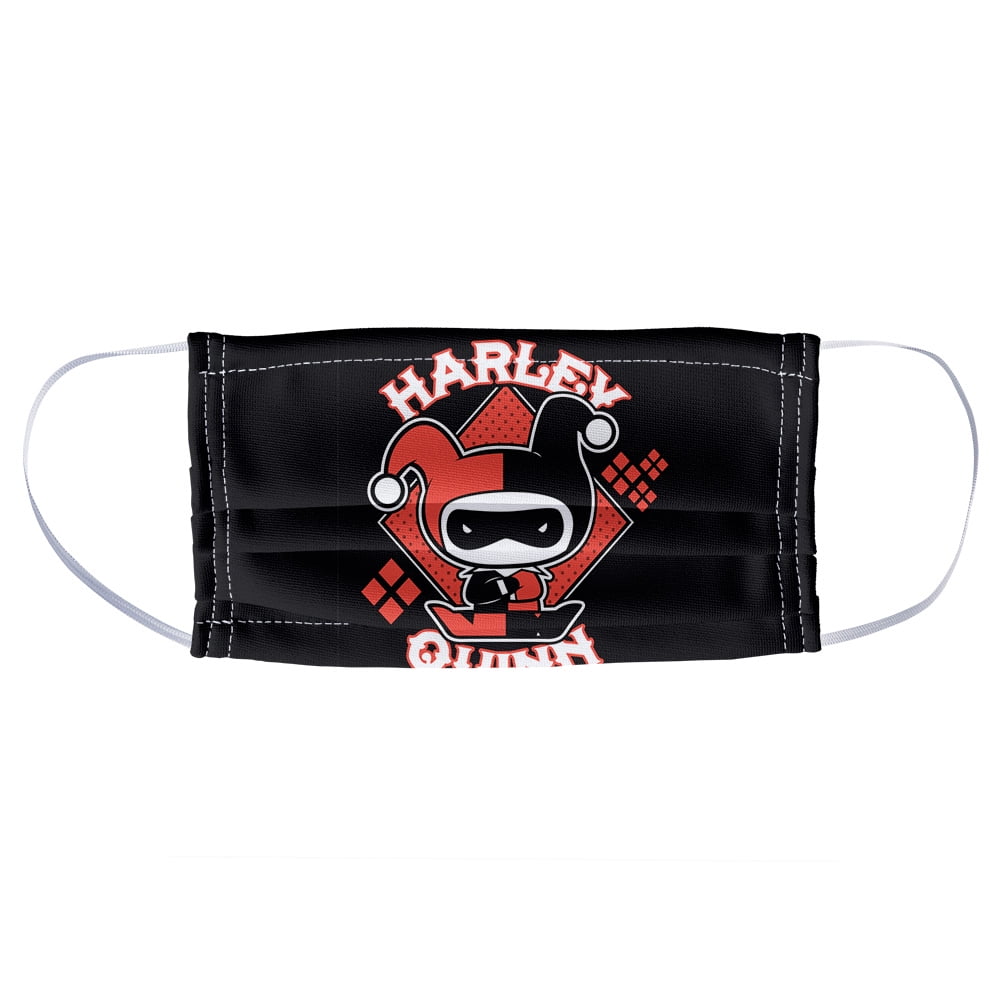 Harley Quinn Chibi 1-Ply Reusable Face Mask Covering, Unisex