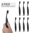 thumbnail image 2 of 8 Packs Travel Toothbrushes Individually Wrapped Black Folding Toothbrush for Travel Camping Portable Toothbrush, 2 of 5