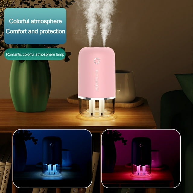 TIMIFIS Storage Boxs Color Changing Mini Humidifier with Led, Portable Mini Usb Humidifier for Bedroom, Travel, Office and Plants Kitchen Gadgets