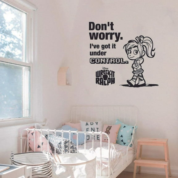 Don't Worry I've Got It Under Control Wreck It Ralph Quote Vinyl Wall Art Wall Sticker Wall Decal Decoration For Home Room Wall Boys Girls Room Playroom Wall Décor Décor Design Size (40x40 inch)