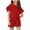 Red, variant on Grblisyd Girls Short Sets Cute Ruffle Short Sleeve T Shirts and Drawstring Elastic Waist Biker Shorts Fashion Set Ages 2-12 Years