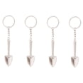thumbnail image 4 of COOPHYA 4Pcs Keyring Charm 3D Shovel Design for Bags and Keys Silver, 4 of 8