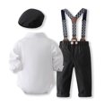 thumbnail image 3 of Boutique Boys Clothing Outfit Sets Romper Shirts Pants Formal Newborn Baby Boy Clothes Solid Toddler 1 Years For Birthday Party, 3 of 5