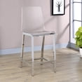 thumbnail image 2 of Juelia Clear Acrylic Counter Chair Chrome (Set of 2), 2 of 11