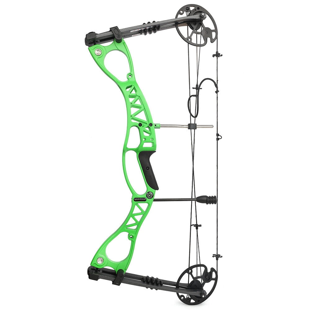 AME Compound Bow Kit 0-70lbs Archery Hunting Package Arrows Adult Target Shooting（bow full kit-green）