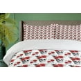 thumbnail image 4 of Ambesonne Rose Duvet Cover Set, Watercolor Gothic, Calking, Vermilion Black Green, 4 of 6