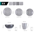 thumbnail image 2 of vancasso, Series Haruka, 40-Piece Porcelain Dinnerware Set, Black White Dinner Set, Service for 8, 2 of 7