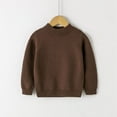 thumbnail image 2 of LYHaoo Boys and Girls' Uniform Cotton Crew-Neck Sweaters Long Sleeve Pullover Knit Sweaters 7-8 Years(Brown), 2 of 3