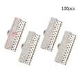 thumbnail image 4 of HOOWIFFY 100Pcs Beige Textured Crimp End Clamps Buckles for Jewelry Making and Crafting Supplies, 4 of 6
