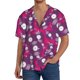 thumbnail image 1 of Balery Vintage Vinyl Record Camisa Casual de Manga Corta con Botones para Hombre, Texturizada, Estilo Cubano, para Playa, Verano-X-Large, 1 of 5