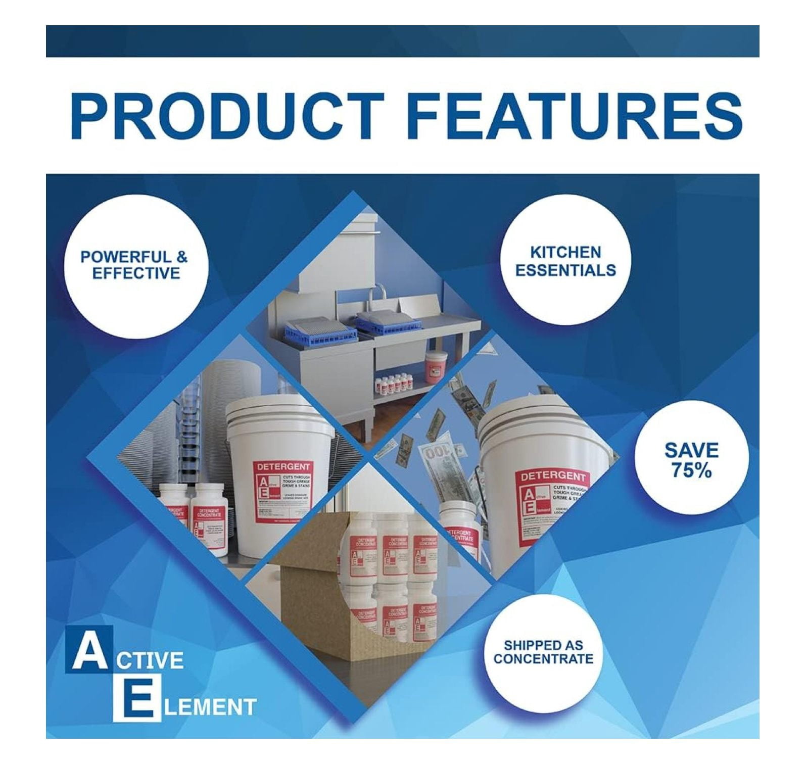 Industrial Dishwasher Detergent - 5 Gallon Pail Maker - Commercial Dish Soap - High & Low Temp Machines - Powerful Grease Cutter - Restaurant & Food Service