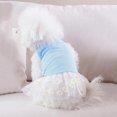 thumbnail image 2 of Vestido de princesa con chaleco de gasa y flores para perros y gatos de verano, 2 of 4