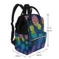 thumbnail image 2 of Daiia Abstract Bright Pineapple Fruit Retro Large Capacity Baby Bag Waterproof Stylish Diaper Bag Mummy Backpack Adjustable Straps Diaper BagBaby Essentials Bag, 2 of 6