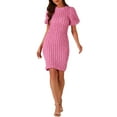 thumbnail image 2 of INSPIRE CHIC Summer Popcorn Dress for Women Puff Sleeve Cute Elegant Party Midi Dress, 2 of 5