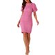 thumbnail image 2 of Vestido de palomitas de verano INSPIRE CHIC para mujeres, con mangas abullonadas, lindo, elegante, vestido midi de fiesta, color rosa intenso S, 2 of 5