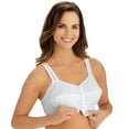 thumbnail image 2 of Collections Etc Front-Hook Wireless Bra with Wide Straps and Cotton Lined Cups, 2 of 3