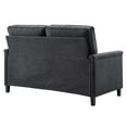 thumbnail image 4 of Modway Ashton Modern Upholstered Fabric Loveseat with Nailheads in Charcoal, 4 of 8