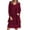 Wine, variant on Lisingtool Summer Dresses for Women Sundresses for Women Women's Chiffon Stitching Long Sleeves In The Long Two Dress Set S-XXL