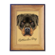thumbnail image 1 of Black feroz Rottweiler perro animal de compañia Marco de imagen marco de escritorio, 1 of 4