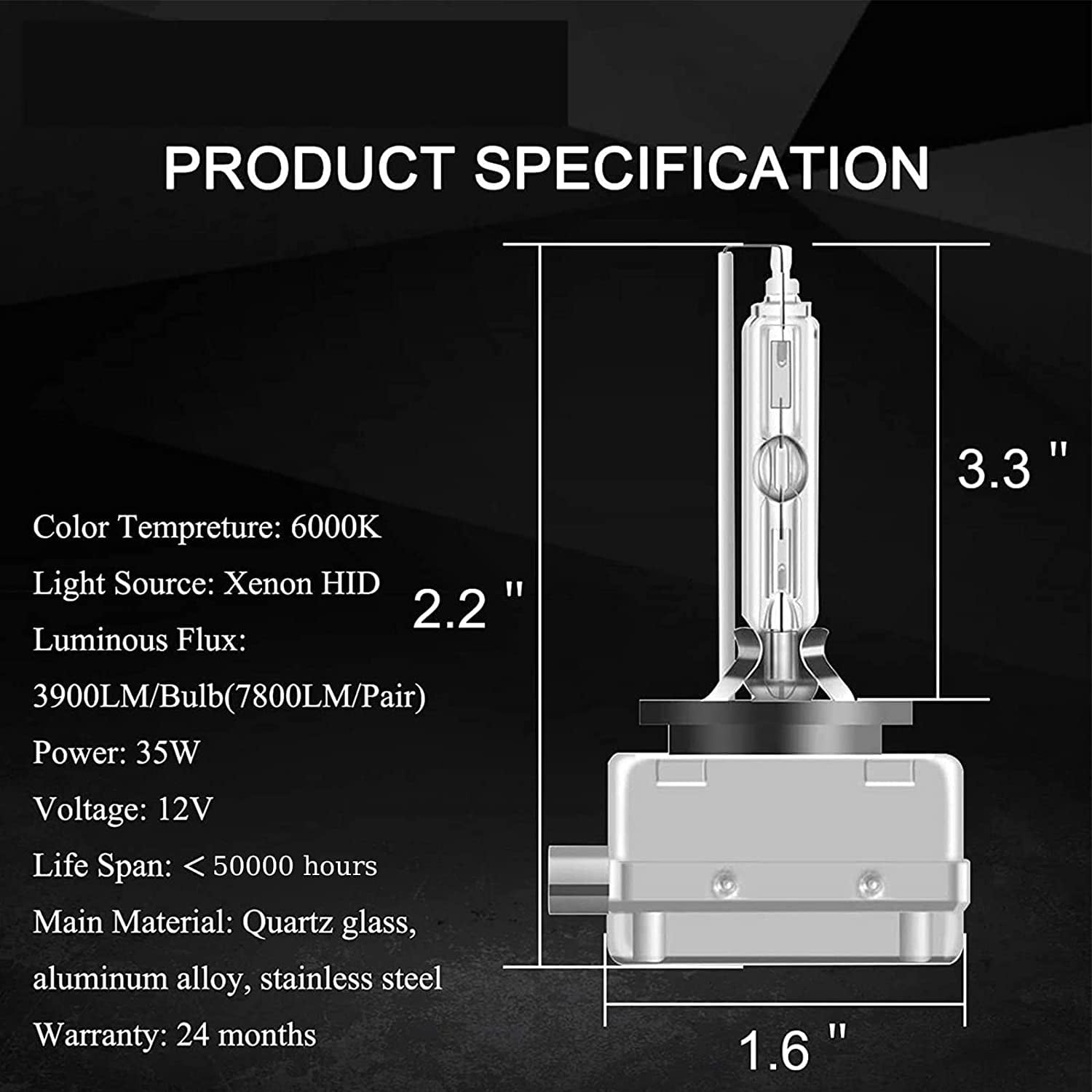 Buy H7 LED High Beam Bulbs for Cadillac Escalade 20152016 D1S Low Beam