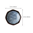 thumbnail image 4 of 4pcs Ceramic Seasoning Dish Sea Wave Pattern Small Flavor Sauce Dish Dishware, 4 of 8