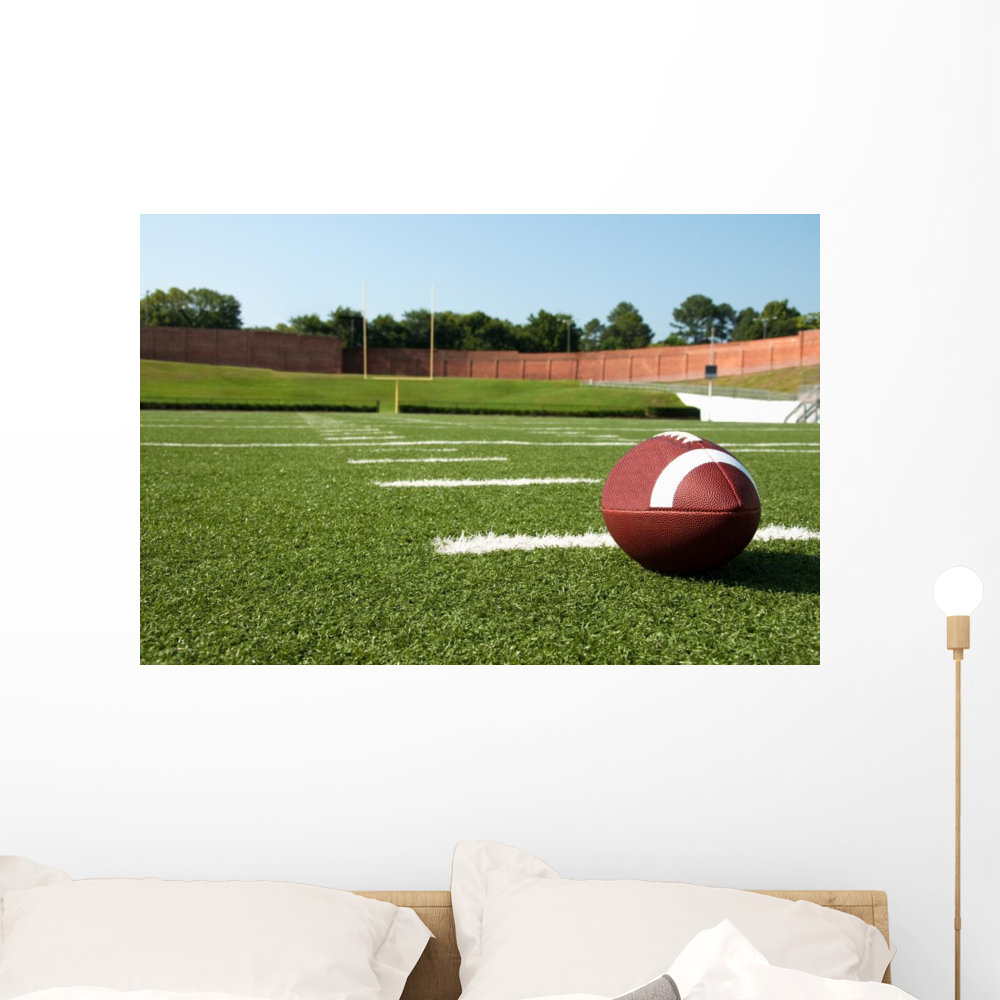 Closeup American Football Field Wall Mural by Wallmonkeys Peel and