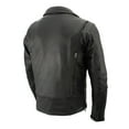 thumbnail image 6 of Milwaukee Leather MLM1515 Men's Classic Beltless Black Leather Triple Stitched Motorcycle Biker Rider Jacket 4X-Large, 6 of 10