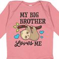 thumbnail image 4 of Inktastic My Big Brother Loves Me with Sloth and Hearts Boys or Girls Long Sleeve Baby Bodysuit, 4 of 5
