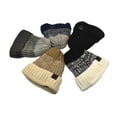 thumbnail image 4 of Nooxsoe Womens Beanie Hats Chunky Oversized Hat Ribbed Knit Beanie Slouchy Beanie Hat Ski Beanie Seamless Beanie Cap Knitted Beanie Ski Hats for Women Ski Hats for Men Women's Hat Beige One Size, 4 of 4