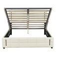 thumbnail image 2 of Queen Size Bed Frame Lift Up Storage,with Charging Station & LED Lights,USB Type C Port,Hydraulic Storage System,No Box Spring Needed，Easy Assembly, Beige, 2 of 6