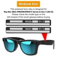 thumbnail image 2 of 4PCS Polarized Clip for Ray-Ban Meta RW4006/RW4012 Series & Gen 2 (M Size, 50-22), Color Changing Clip Set for Meta Smart Glasses UV Protection, Discoloration Clip for Meta, Black+Green+Blue+Silver, 2 of 10