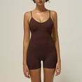 thumbnail image 5 of Jumpsuits for Women Bra Pads Sleeveless Bodysuit Hollow Out Back Training Elastic Soft Seamless Fitness Womens Yoga Outfits Brown L, 5 of 9