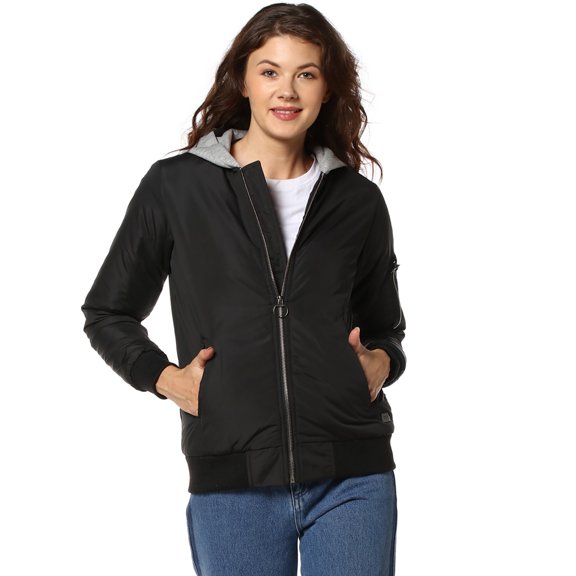 Campus Sutra Women Solid Stylish Casual Bomber Jacket