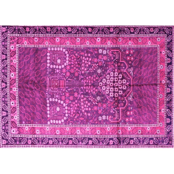 Ahgly Company Indoor Rectangle Persian Pink Traditional Area Rugs, 8' x 12'