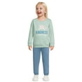 thumbnail image 3 of Garanimals Toddler Girl Solid Fleece Joggers, Sizes 2T-5T, 3 of 6