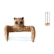 thumbnail image 1 of Soporte de papel higiénico,Escultura de pared de búho con porta rollo de papel higiénico,Porta pajitas,Dispensador de pajitas con soporte de acrílico para mostrador,Organizador de pajitas, 1 of 8