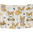 thumbnail image 3 of Coolnut Cute Dog Tapestry Washable Polyester Art Wall Hanging Blanket for Living Room Bedroom Dorm Party, 80 x 60 Inch Home Decor Gifts, 3 of 7