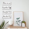 thumbnail image 6 of MUCHENGGIFT 4 Pieces Home Wall Decor Signs, THIS IS US/ TOGETHER/ BLESS THIS HOME/ FAMILY Wall Decor For Living Room Bedroom, Rustic Wooden Farmhouse Wall Art Decor, 4.7 x 13.8 Inch(White), 6 of 7