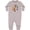 AC-Heather Grey, variant on I Live to Hug Cute Sloth on a Branch Baby Fleece Romper