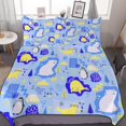 thumbnail image 1 of HAHDAXIA Animal Cute Pattern Bedding Solid Comforter Set for All Seasons,3 Pieces(1 Comforter+2 Pillowcases),Soft Microfiber Bedding Set Full(79"x90"), 1 of 7