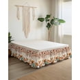 thumbnail image 2 of Thanksgiving Bed Skirt Queen Size 18 Inch Drop, Squirrel Fox Flowers Pumpkin Autumn Retro Wrap Around Dust Ruffle Bedskirts, Wrinkle & Fade Resistant Easy Fit Bedskirt with Adjustable Elastic, 2 of 8
