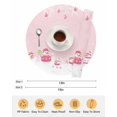 thumbnail image 6 of 15 Inch Round Placemats Set of 4, Pink Snowman Christmas Non Slip Heat Insulation PP Table Mats, Winter Snowflake Pine Xmas Tree Washable Place Mats for Kitchen Dining Party Table Decor, 6 of 7