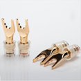 thumbnail image 2 of Conector Hembra Tipo y de Alta Fidelidad para Convertir A Conector Banana de 4 mm, Chapado en de 24 Quilates, para Altavoz., 2 of 5