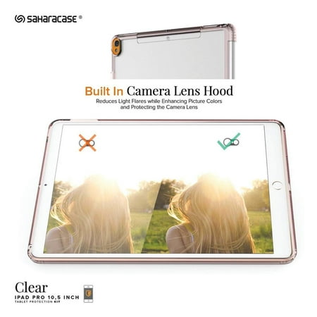 SaharaCase - Clear Case with Glass Screen Protector for Apple® iPad® Pro 10.5" and iPad® Air 10.5" (2019) - Clear Rose Gold