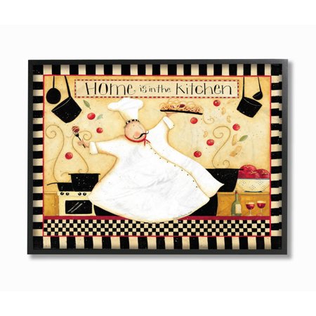 The Stupell Home Decor Collection Home Is In The Kitchen Framed Giclee Texturized Art, 11 x 1.5 x 14