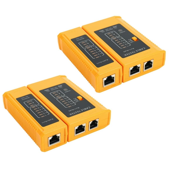 2X Network Cable Tester Test Tool RJ45 RJ11 RJ12 CAT5 CAT6 UTP USB LAN Wire Ethernet Cable Tester(Battery Not Included)