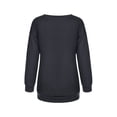 thumbnail image 2 of SAYOO Women Halloween Sweatshirt Adults Pumpkin Print Long Sleeve Round Neck Casual Pullover, 2 of 4