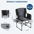 thumbnail image 2 of CazToi Chaise de Réalisateur Capacité 400 Lb Chaise de Camping Pliante Portable Table d'Appoint Rangement, 2 of 9